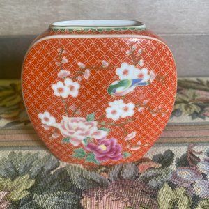 Vintage Takahashi San Francisco "Cloisonne" Vase 1981 Flowers Hand Decor Japan